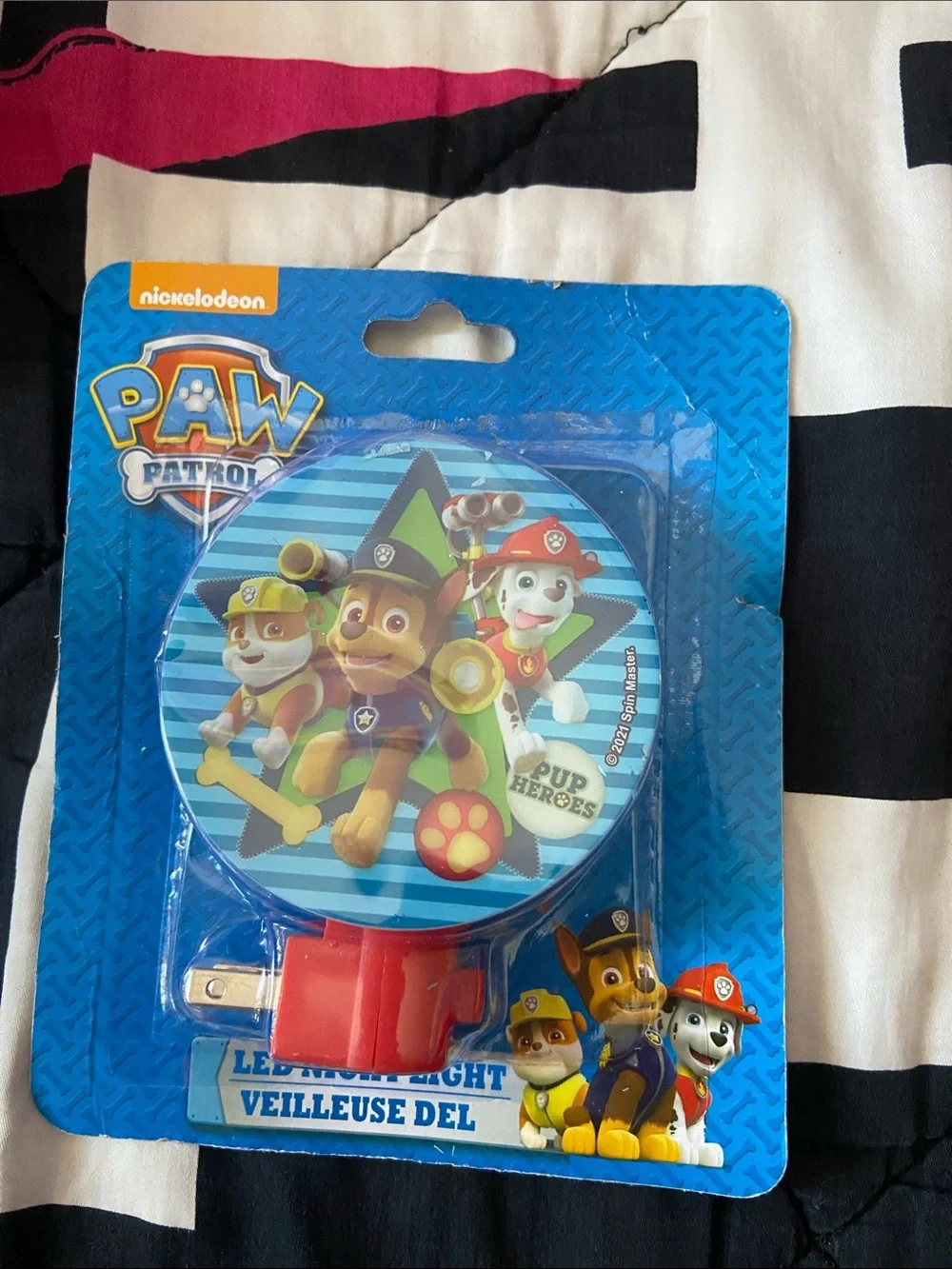 Paw Patrol LED Plug-In Night Light in Blue and Red